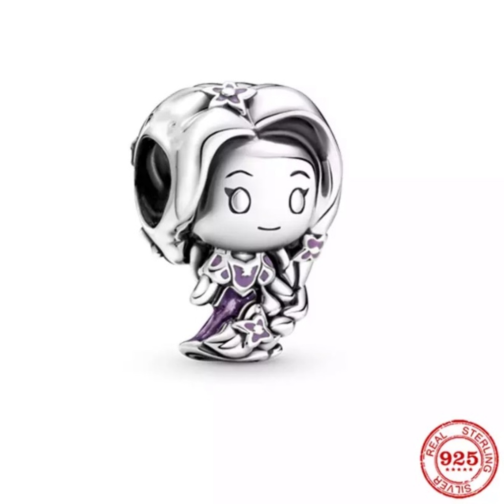 S925 Sterling Silver Disney Tangled Rapunzel Charm